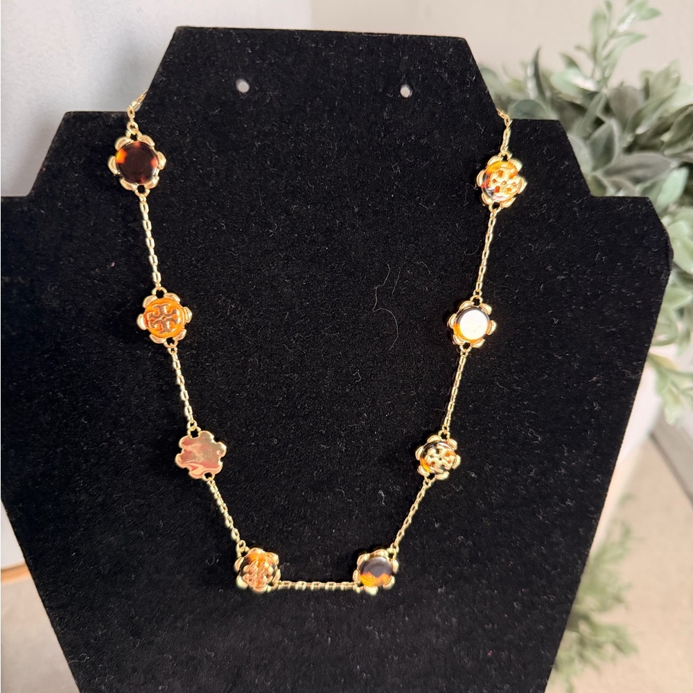Tory Burch Elegant Gold and Amber
Necklace NWOT